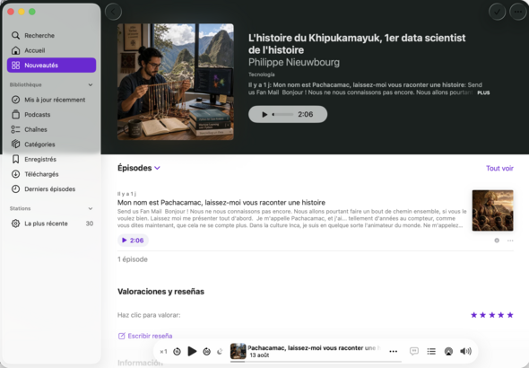 Le premier épisode du podcast est en ligne sur Apple Podcast