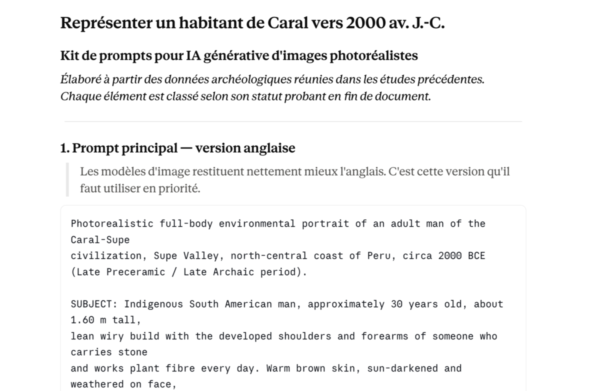 Prompt généré par Claude pour demander à ChatGPT la création d'une image